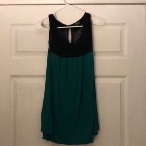 A.N.A 3x black lace and green tank 3x
